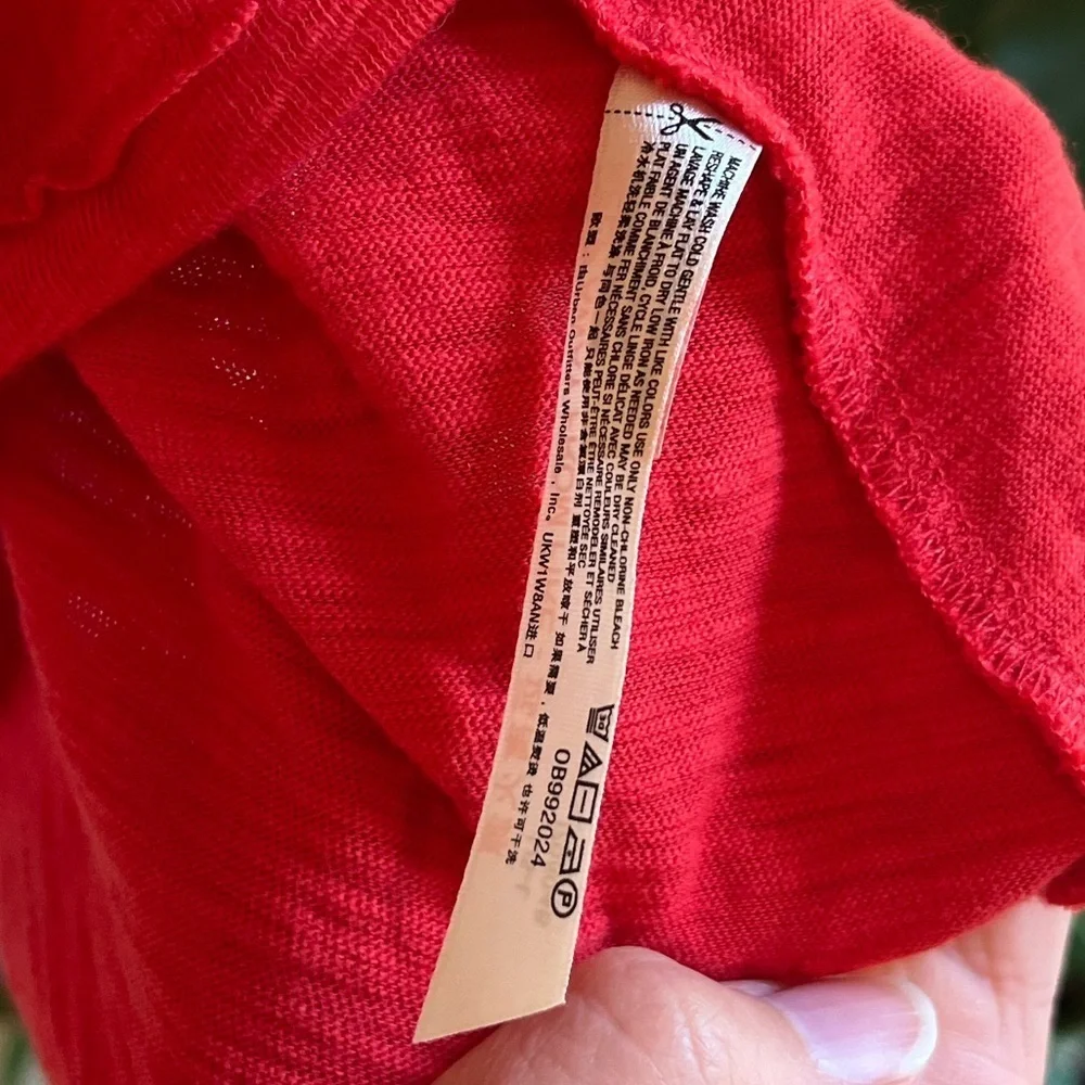 Saturday Sunday Anthropologie Felicia Off the Shoulder Red Orange Top Sz… - Picture 5 of 6